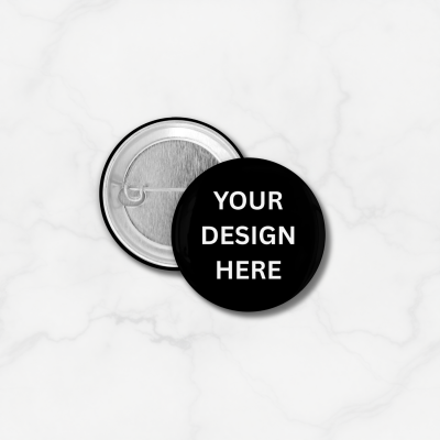Custom Pin Bros Buttons Round Size 37mm Metal Back Cover
